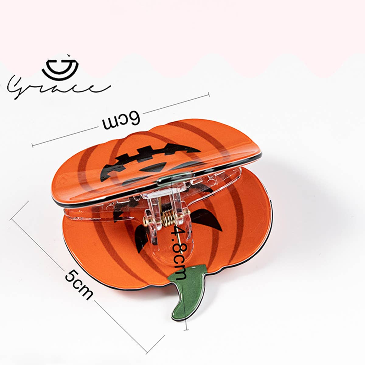 Halloween Pumpkin Hair Claw - Cute Back Clip_CWAHA1452