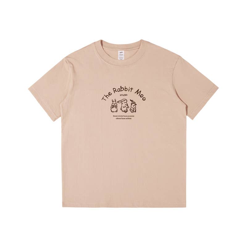 CWTTS0938_ALPHABET ANIMAL PRINT ROUND NECK CASUAL T SHIRT