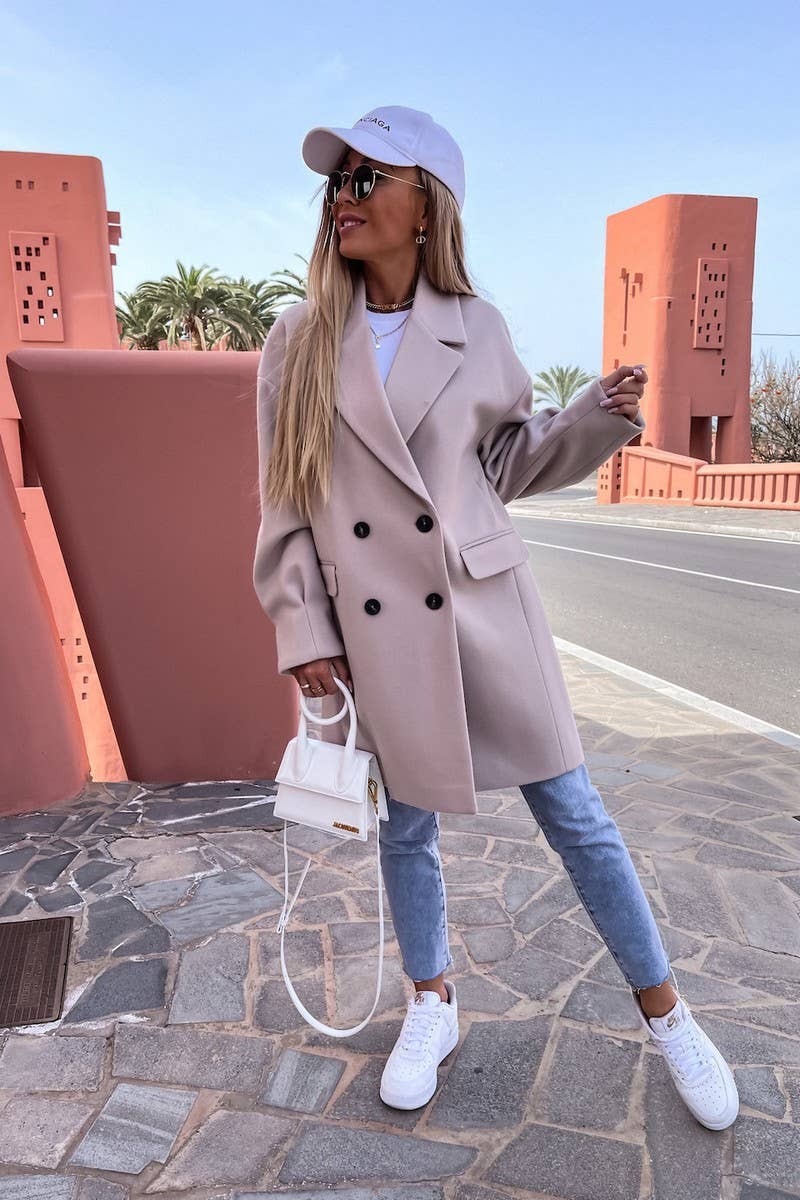 CWOCO00211_SOLID COLOR CASUAL SUIT COLLAR MID-LENGTH COAT