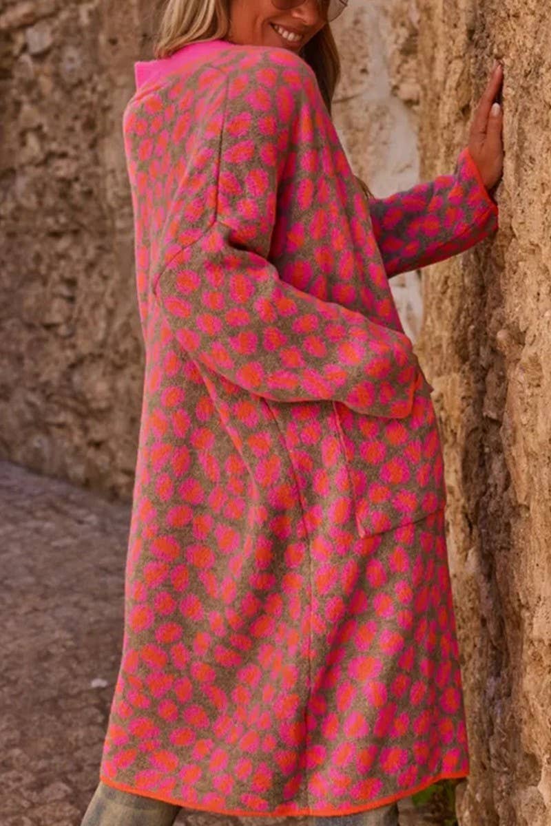 CWOCAL00727_COLORBLOCK LEOPARD PRINT LONG KNITTED CARDIGAN