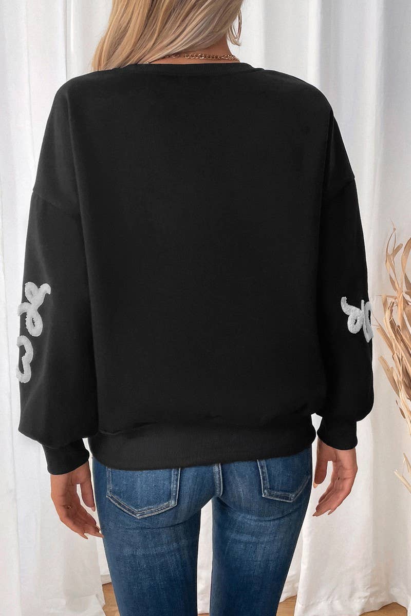 CWTBLL3731_AUTUMN AND WINTER CASUAL ROUND NECK SWEATSHIRT