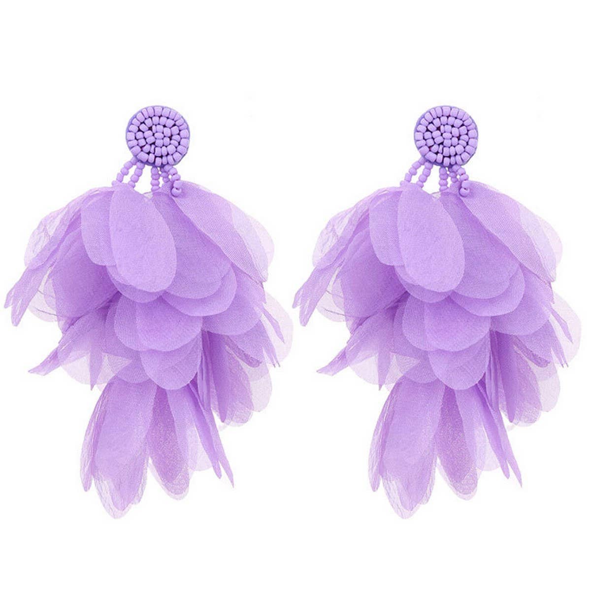 Handmade Fabric Tassel Earrings Bold Statement