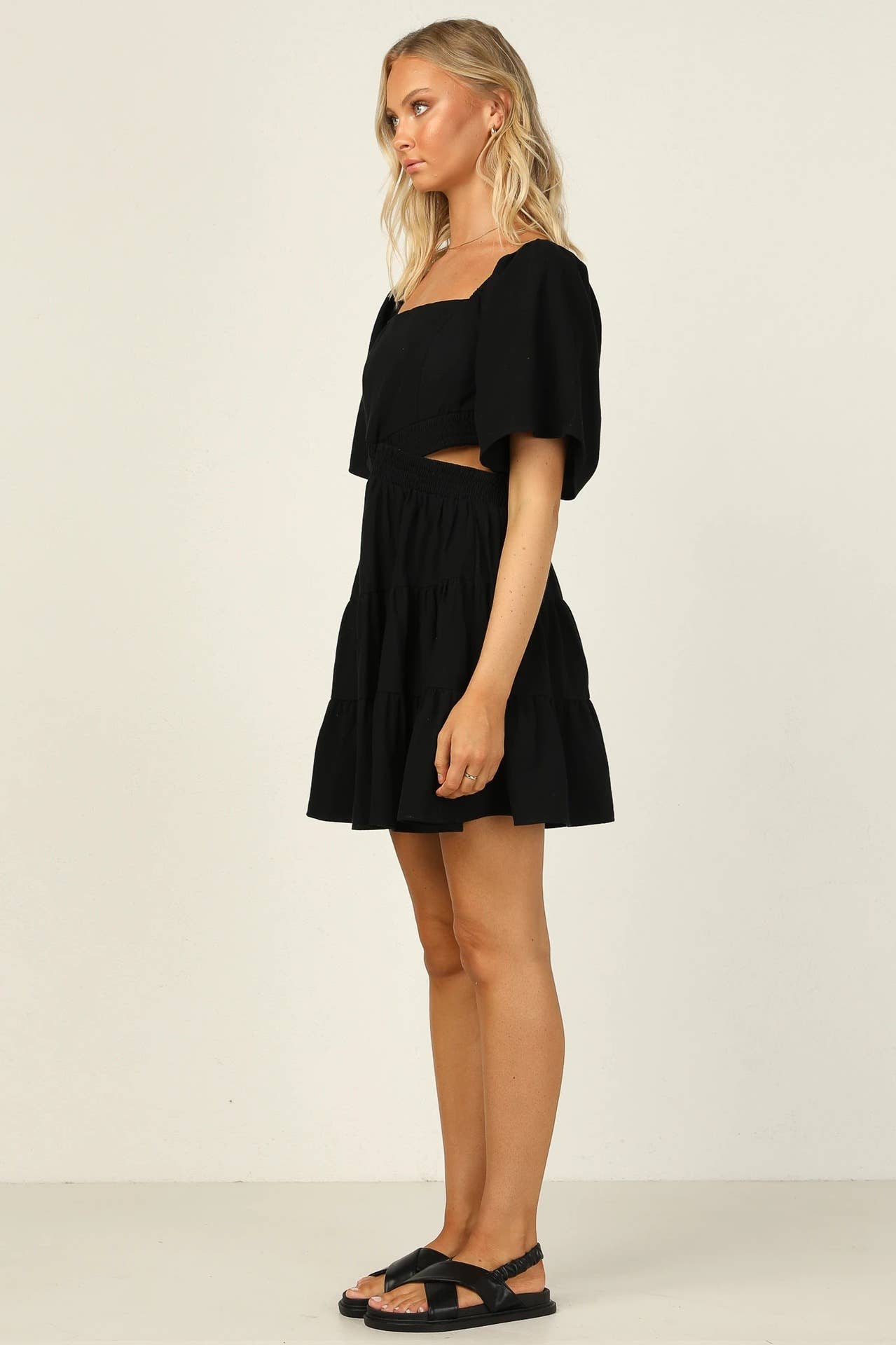 ELASTIC WAIST FRESH SWEET SHORT DRESS