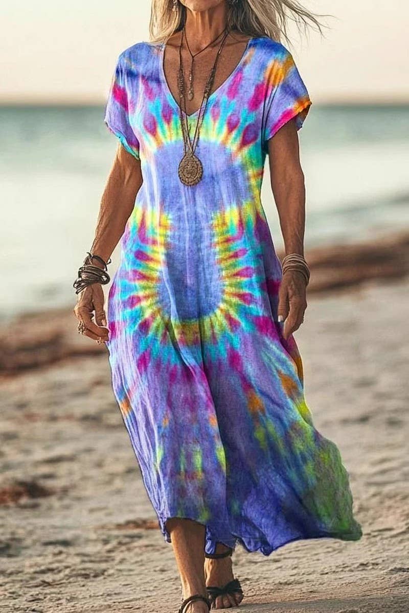 CWDMD6217_NEW SUMMER RETRO PRINT CASUAL DRESS