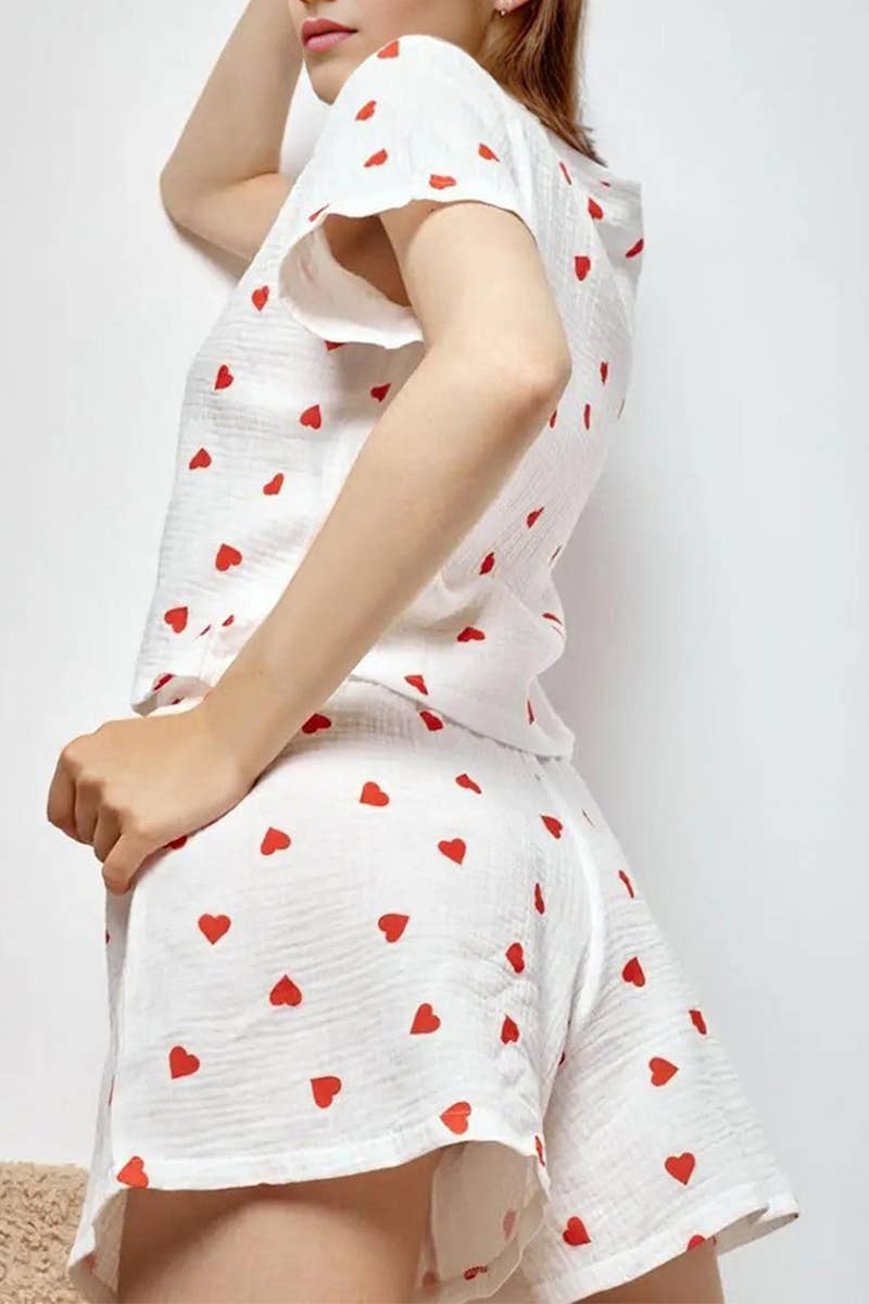 CWSBSSL0107_SUMMER LOVE PRINT HOME WEAR TWO PIECE SET