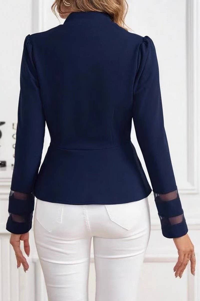 CWOJA1740_FASHIONABLE SLIM FIT OPEN-FRONT JACKET