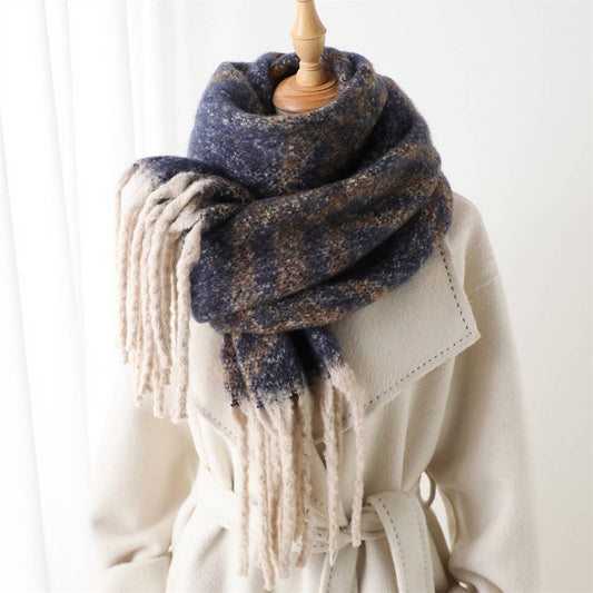 Autumn and winter geometric tassel shawl scarf_CWASC2772