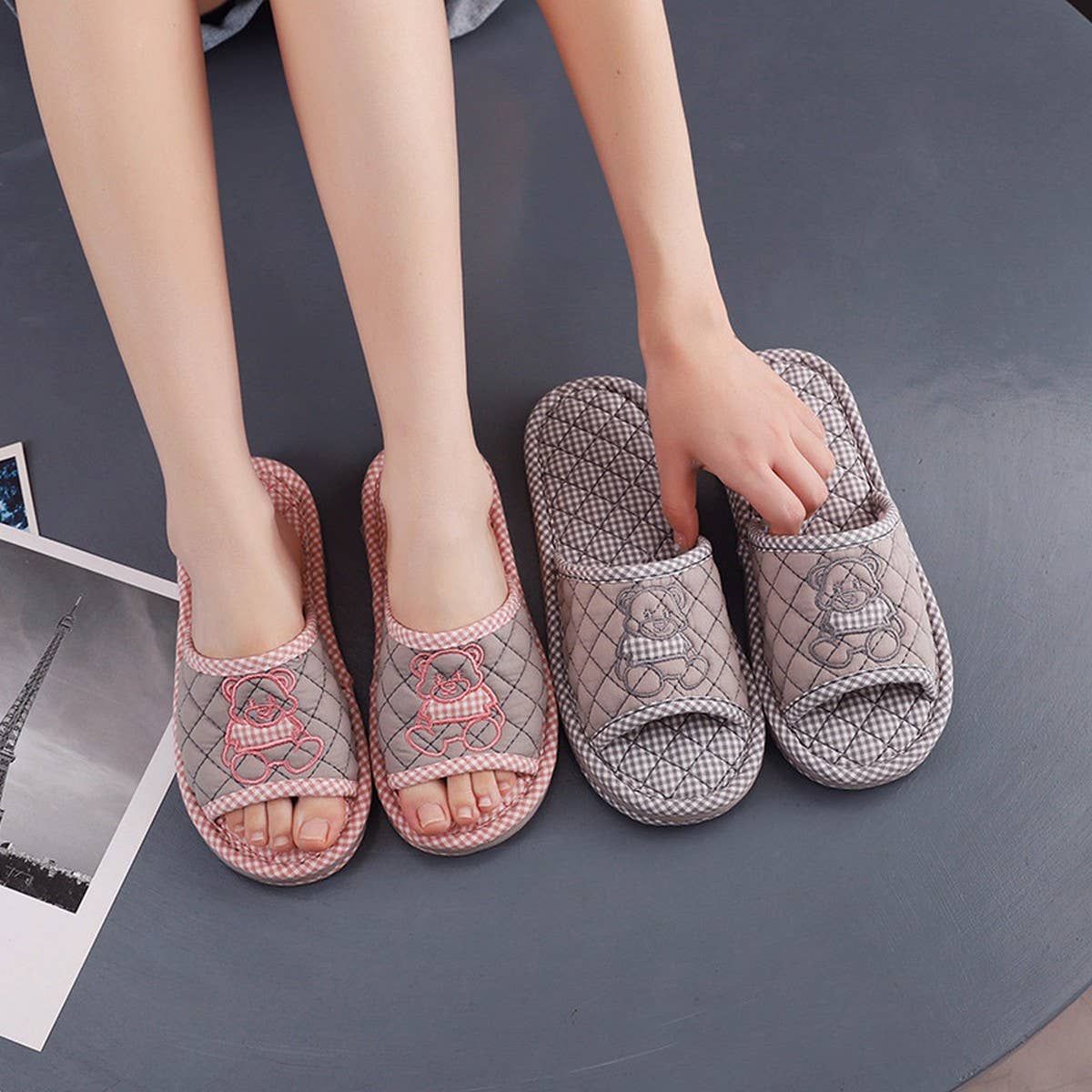 Dressed Bear Thick Cotton Floor Slippers
