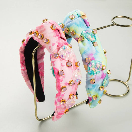 FASHION TIE-DYE FABRIC DIAMOND HEADBAND_CWAHA2140