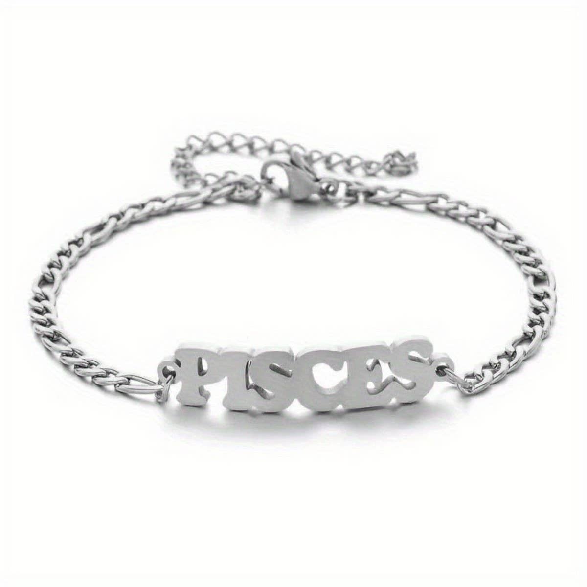 NEW STAINLESS STEEL ZODIAC PENDANT BRACELET_CWMM2716