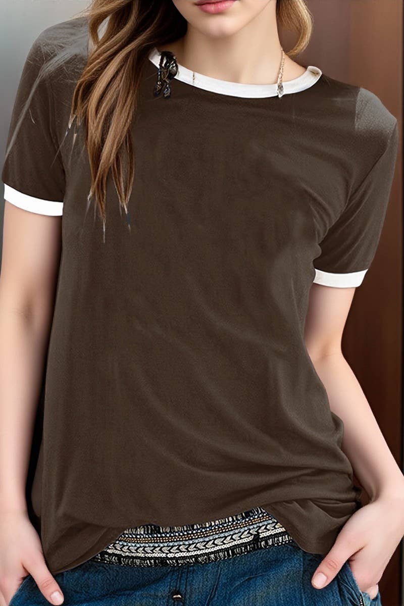 CWTSTS00127_SPRING AND SUMMER CREW NECK CASUAL T-SHIRT