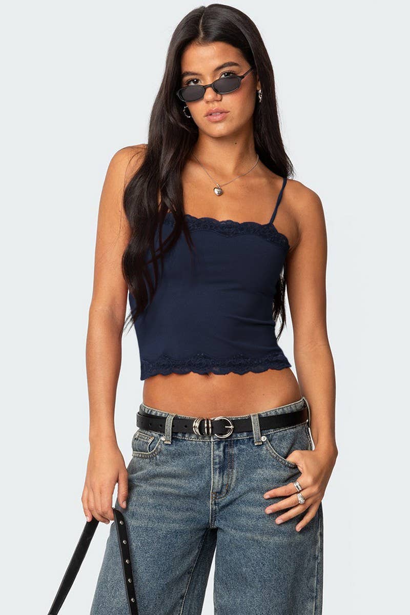CWTTK0933_LACE TRIM SOLID COLOR CROP CAMI TOP