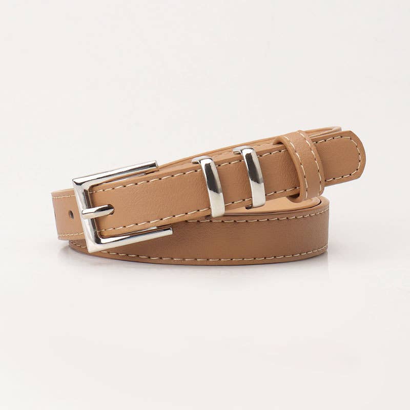 Fashionable versatile and simple button-down belt