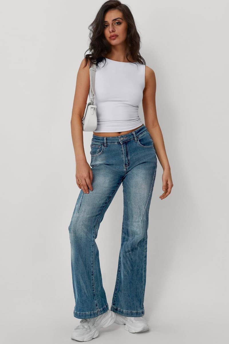 CWTTK1195_SOLID SLEEVELESS SLIM FIT SEXY TANK TOP