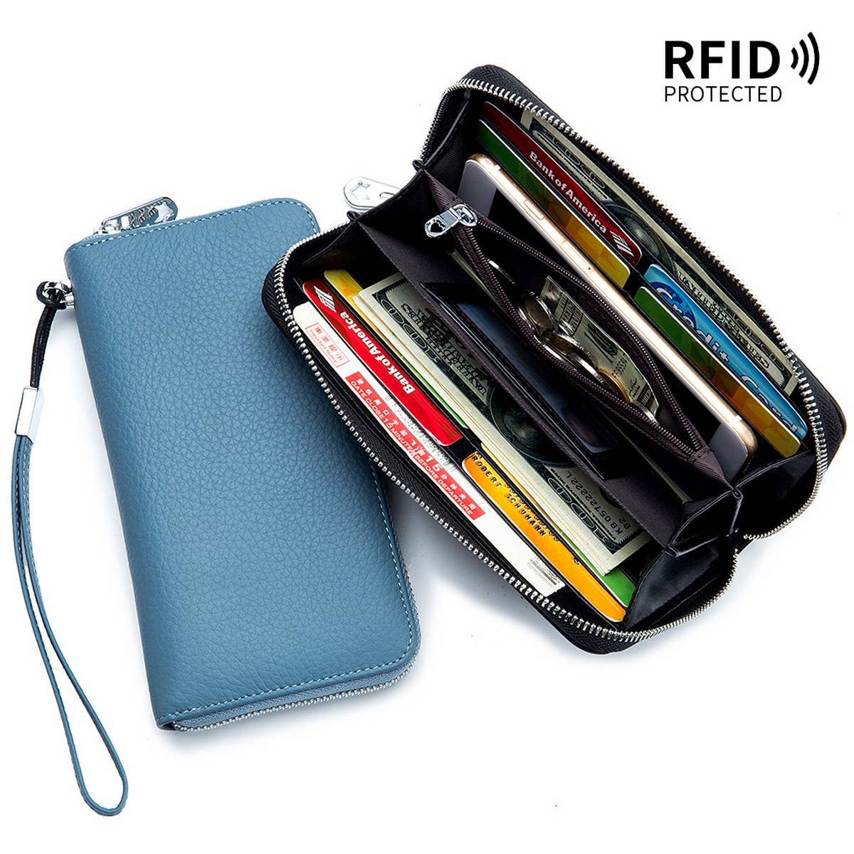 TOP LAYER COWHIDE CLUTCH SOFT LEATHER SIMPLE WALLET_CWAB3708