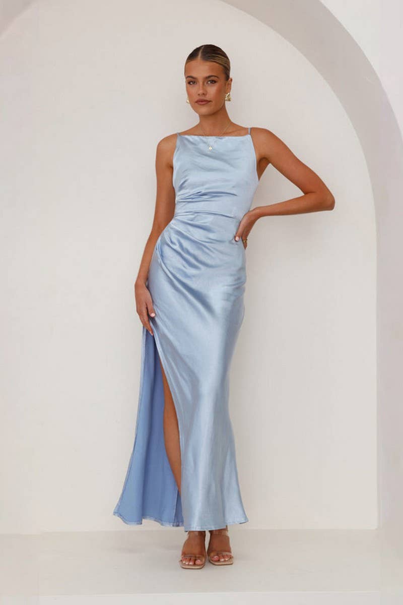 CWDMD5546_SOLID BACKLESS SPAGHETTI STRAP MIDI DRESS