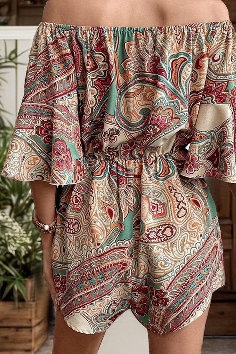 CWSJS1097_ETHNIC STYLE PRINTED OFF-SHOULDER JUMPSUIT