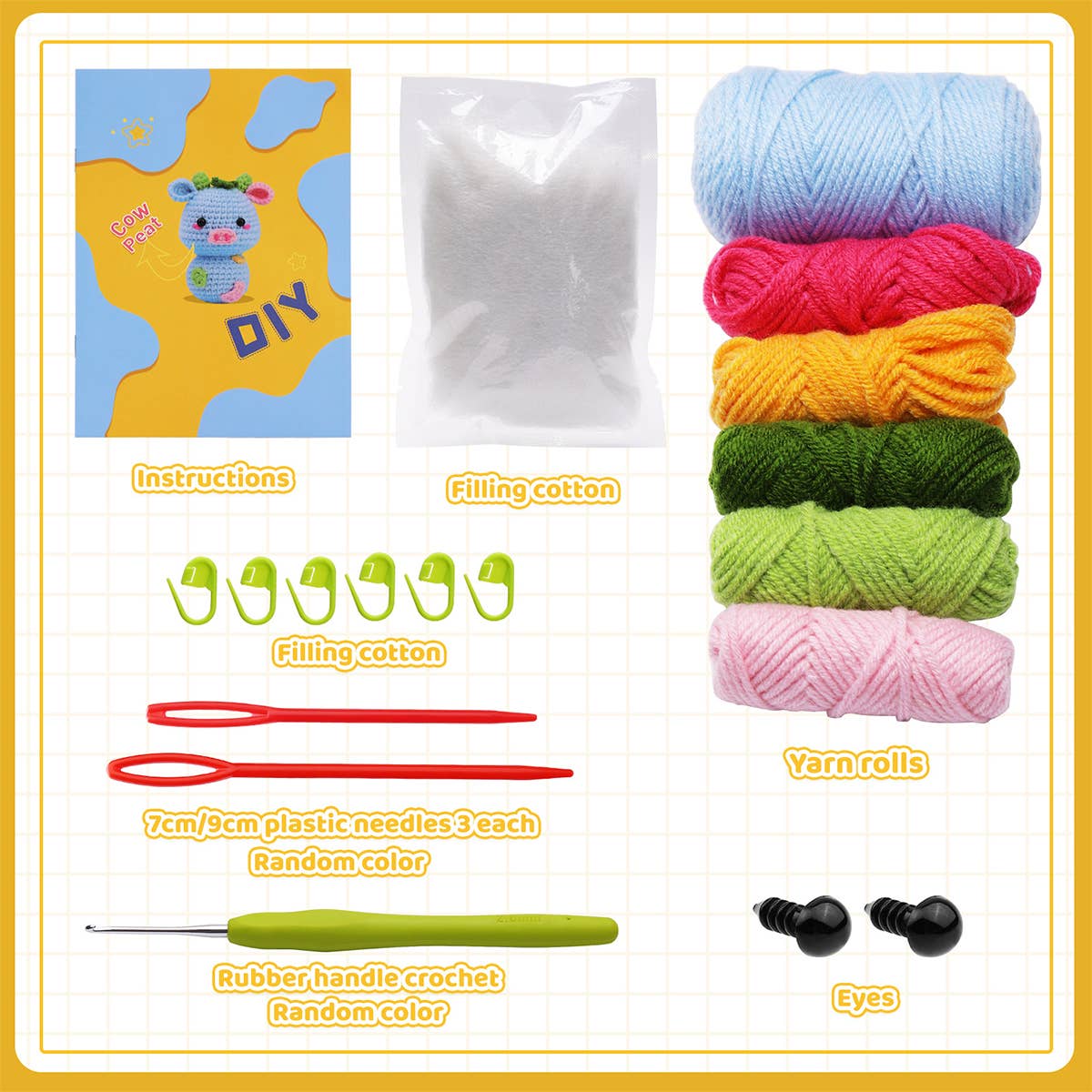 NEW DOLL CROCHET MATERIAL PACKAGE