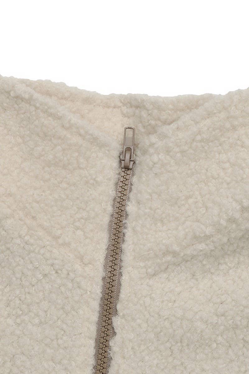 CWTBLL1774_HALF-ZIP COLLAR POLAR FLEECE SWEATSHIRT