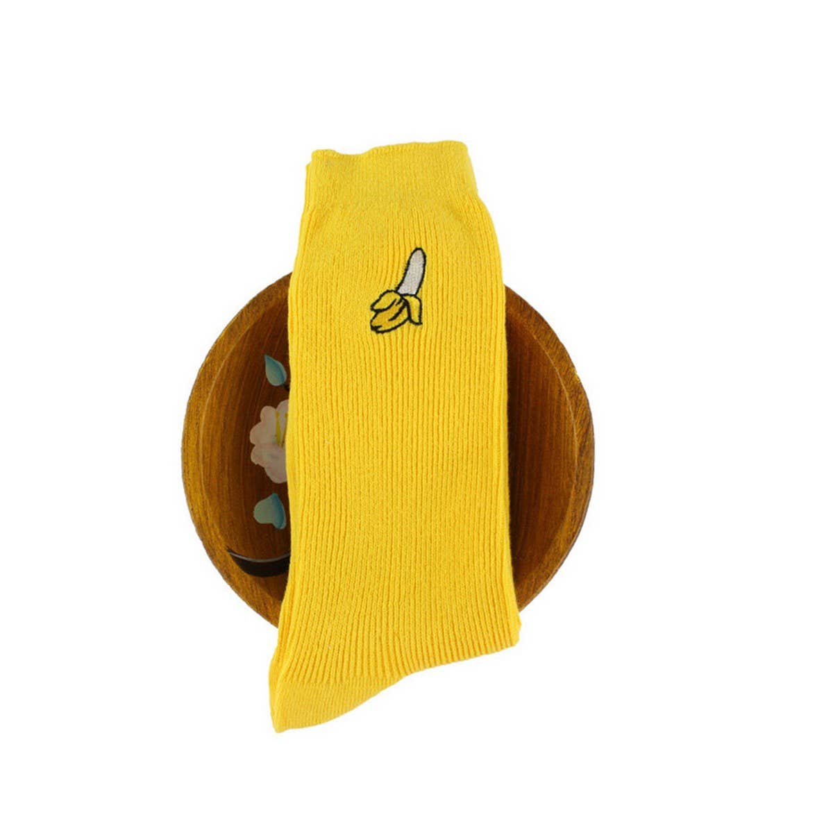 FRUIT EMBROIDERY PATTERN STOCKINGS CREW SOCKS_CWAH1116