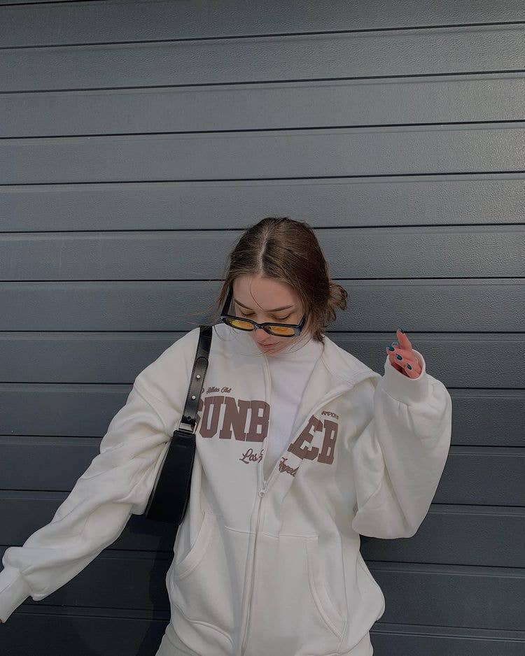 DESIGN SENSE NICHE LOOSE HOODED ZIPPER COAT