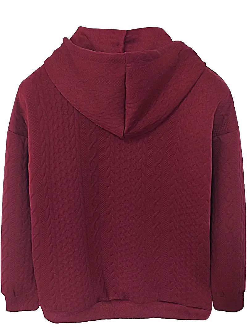 CASUAL ZIP-UP CARDIGAN WITH FLORAL HOODIE COAT