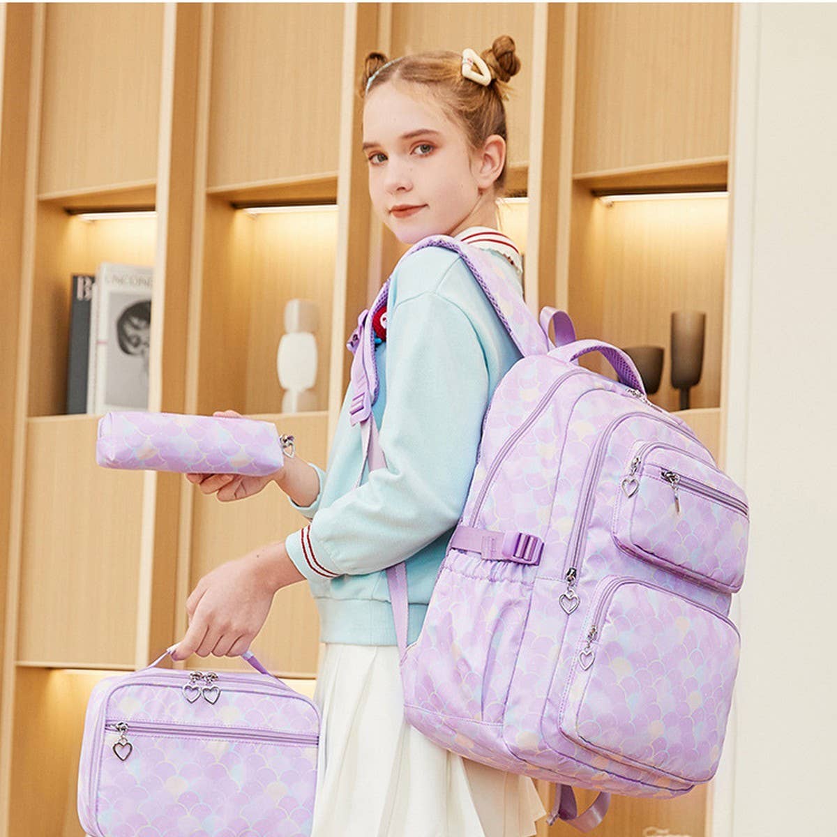 Backpacks for School Kids??-Piece Set with Prints_CWAB5394
