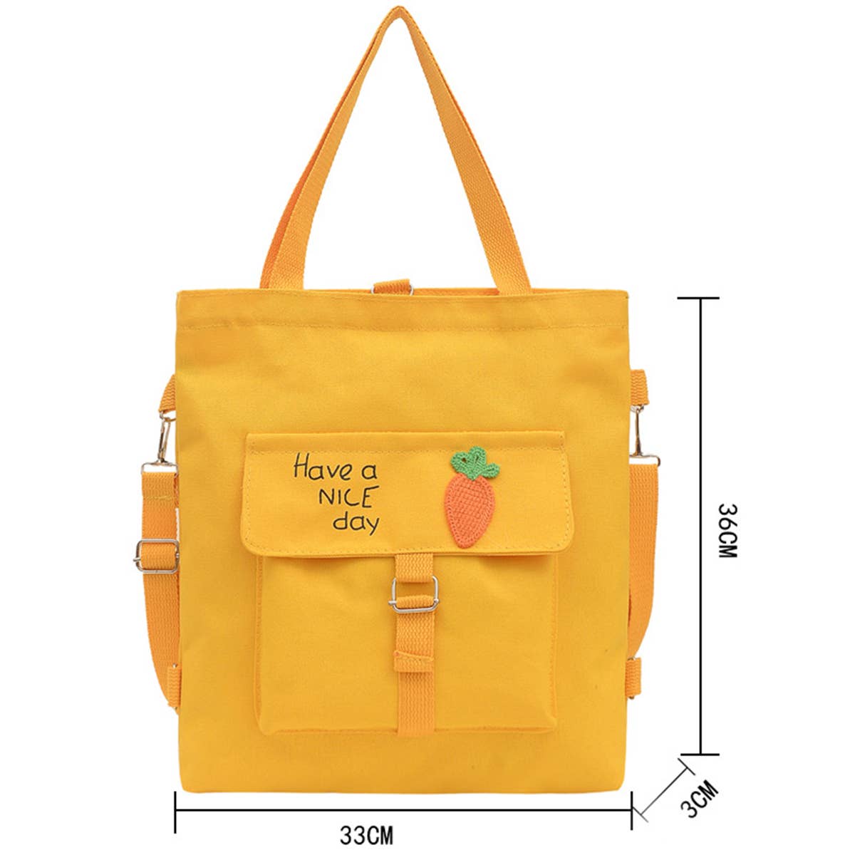 MULTI POCKET CANVAS BACKPACK TOTE BAG_CWAB1702