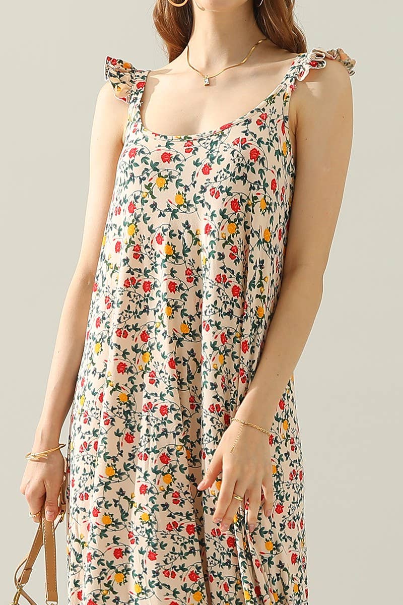 CWDMD772_RUFFLE DETAILED SLEEVELESS MAXI DRESS