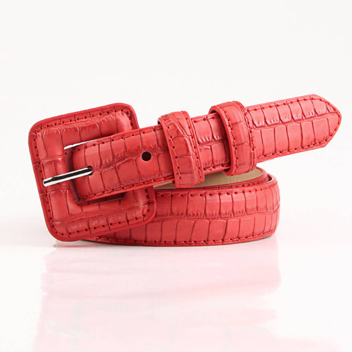 Fashionable stone-patterned bag buckle women belt