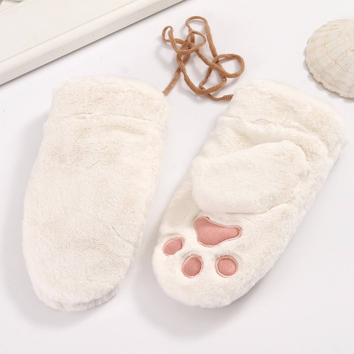 CUTE WINTER STUDENT FLEECE COLD PROTECTION GLOVES_CWAG0273