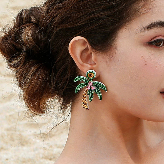 SUMMER BEADED CREATIVE RICE BEAD EARRINGS_CWAJE1648