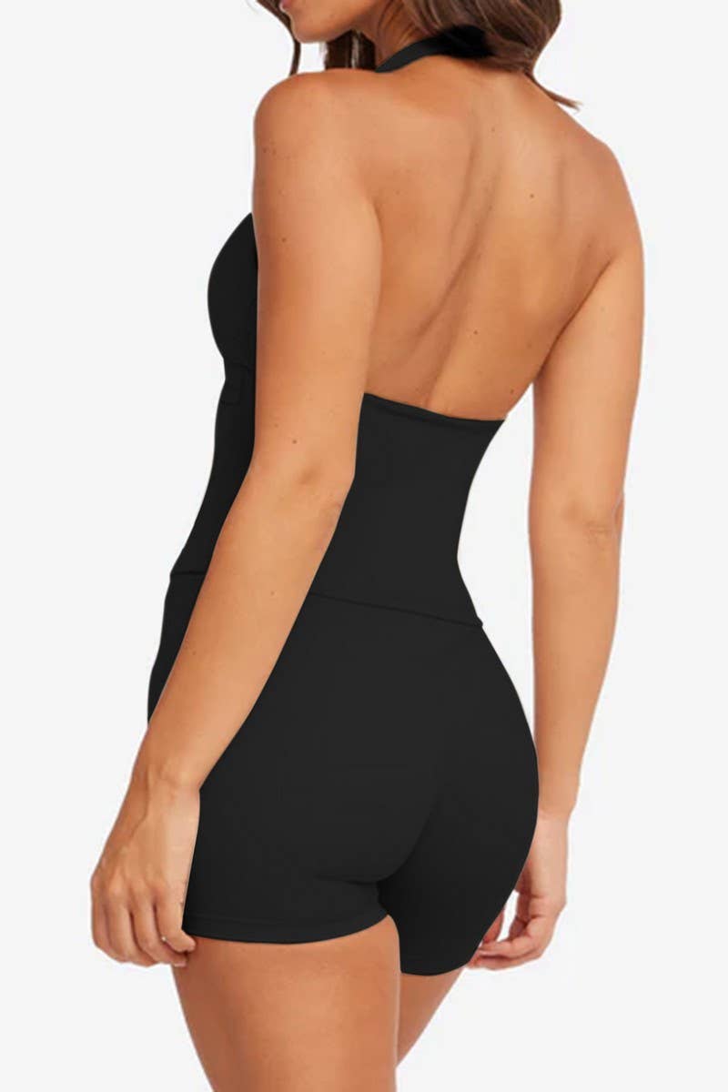 CWSTB00441_HALTER SPORTS BRA AND SHORTS SET