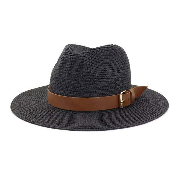 BEACH SUMMER CASUAL STRAW PANAMA HAT_CWAH059-B20223