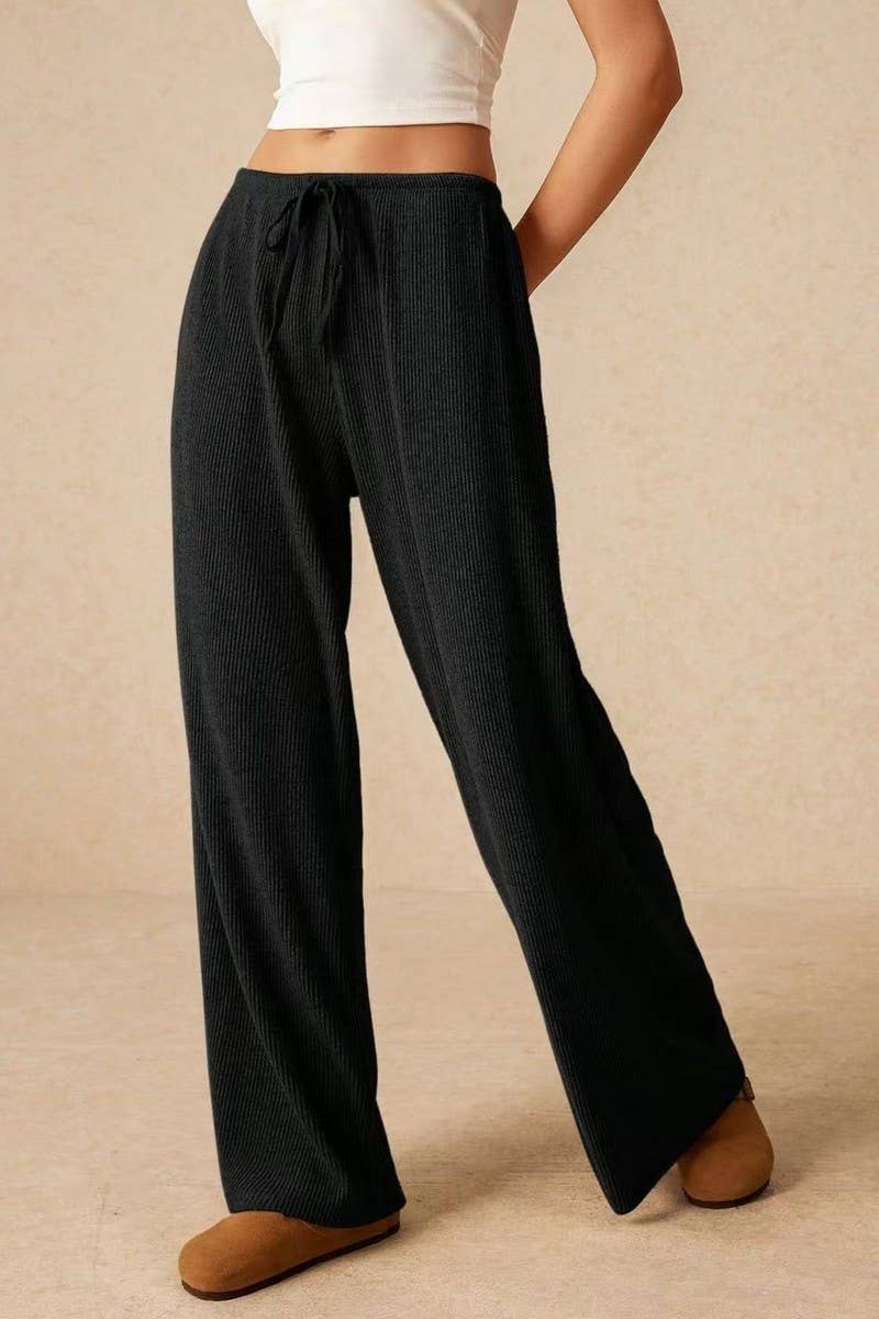 CWBLP01032_SOLID COLOR LOOSE HIGH WAIST WIDE LEG PANTS
