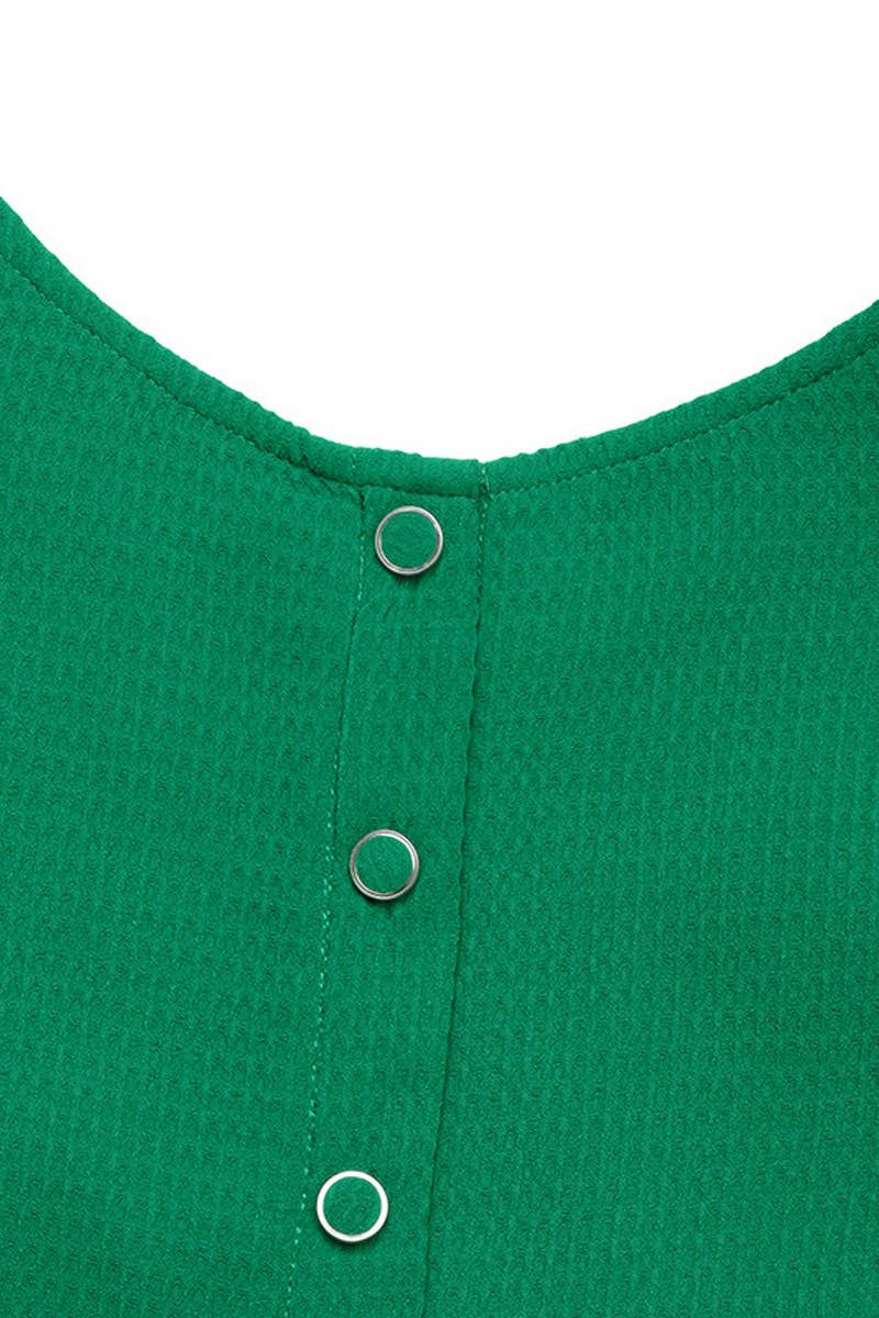 CWTBLL4036_TEXTURED RUFFLE LONG SLEEVE SOLID BLOUSE