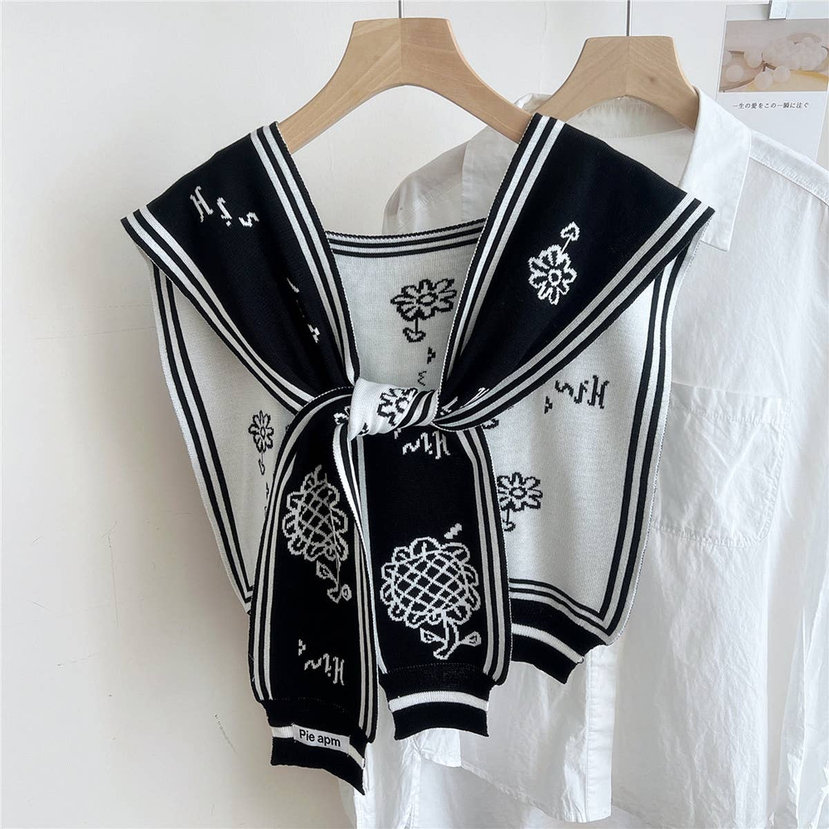 Floral Knit Shawl ? Light Cardigan Scarf for Women