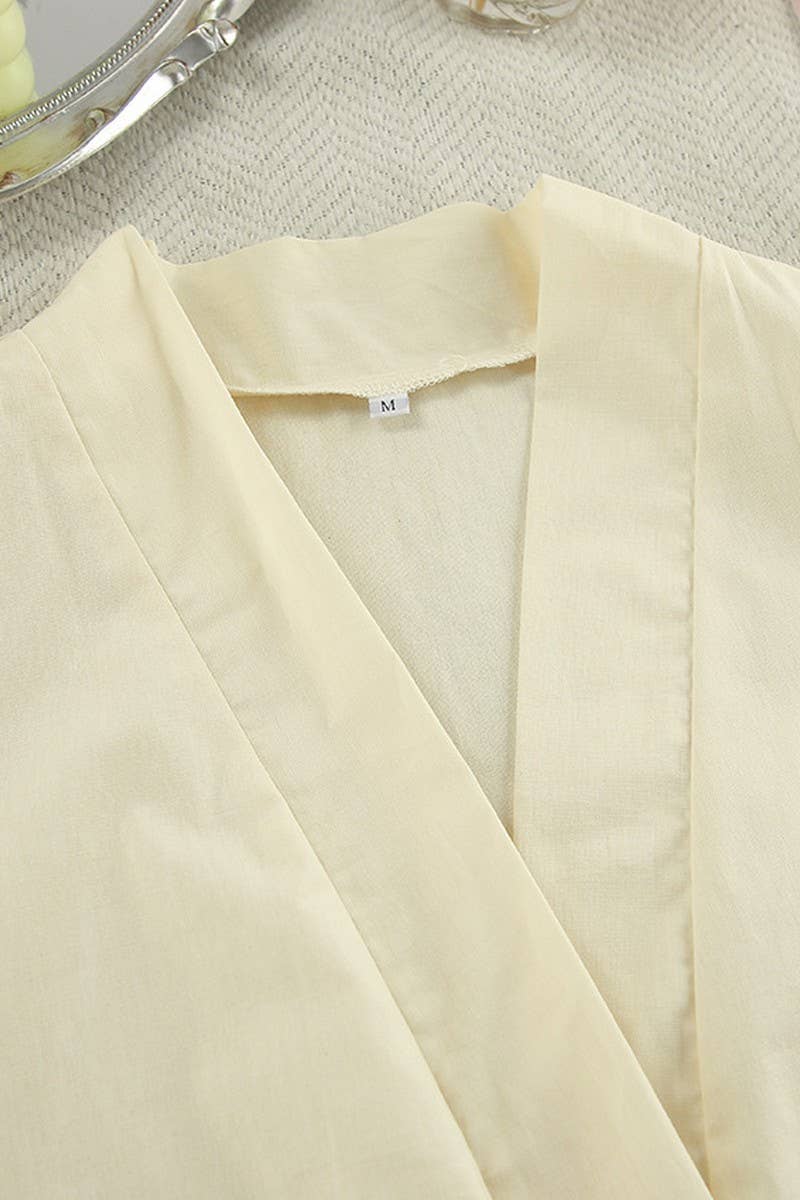 CWSPJ0297_LOOSE ROBE SHORTS PAJAMAS TWO PIECE SET