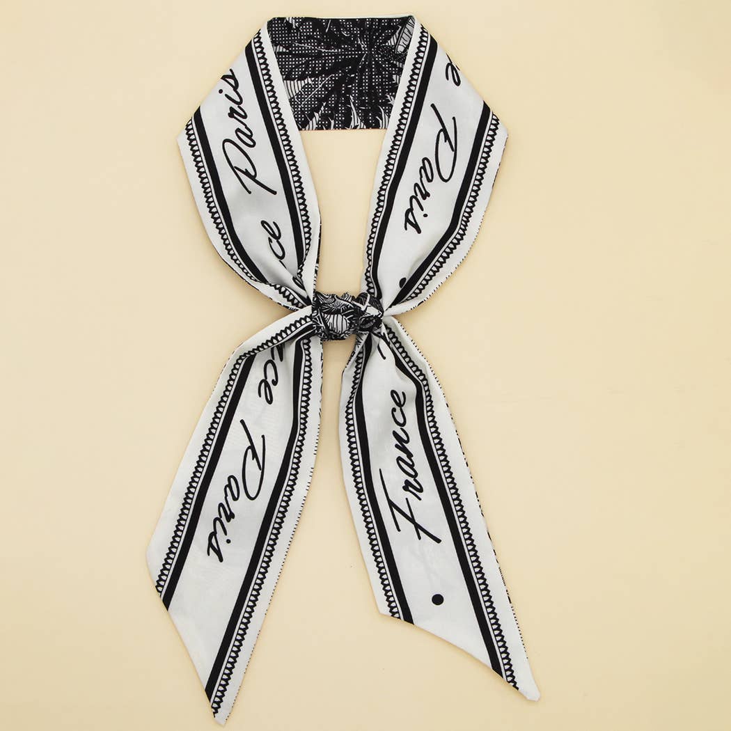 Floral Letter Print Scarf ? Headband & Bag Strap