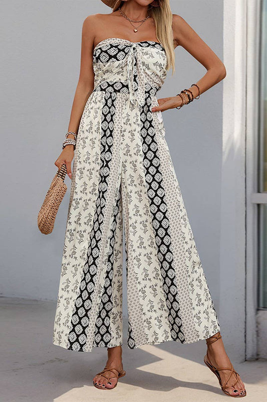 CWSJS1686_HIGH WAIST TIE WAIST BOHO WIDE LEG JUMPSUIT