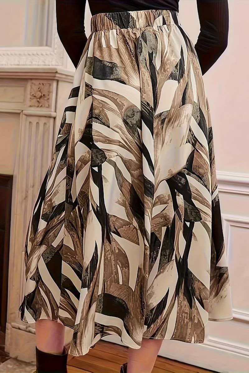 CWBLS0529_NICHE TEMPERAMENT COMMUTING TIE-DYE SKIRT