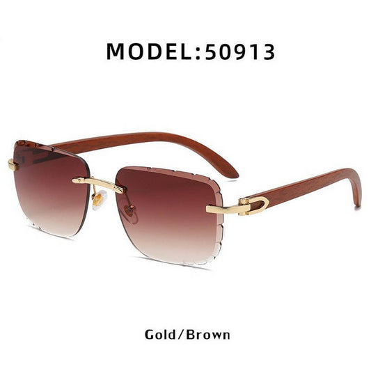 FASHIONABLE FRAMELESS CUT-EDGE SUNGLASSES