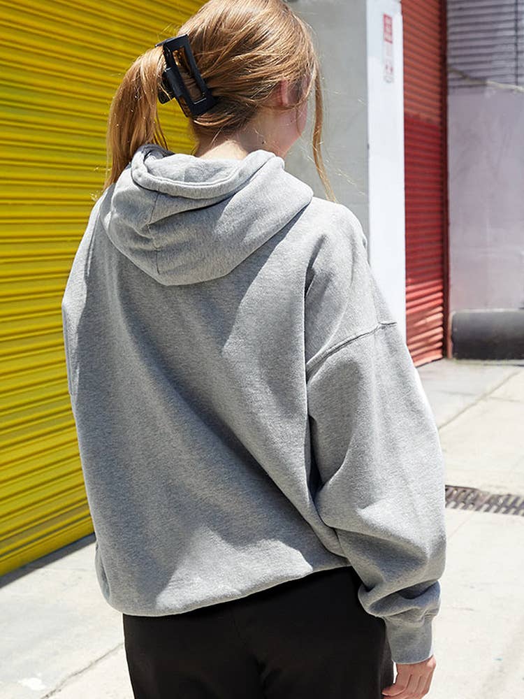 Contrasting monogram print hoodie