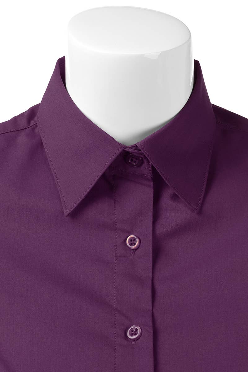 CWTSTS118-P_Slim Classic Short Sleeve Bttn Down Collar Shirt
