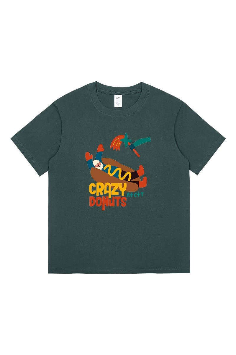 CWTTS1597_NEW SUMMER ROUND NECK SLIM SHOULDER TOP