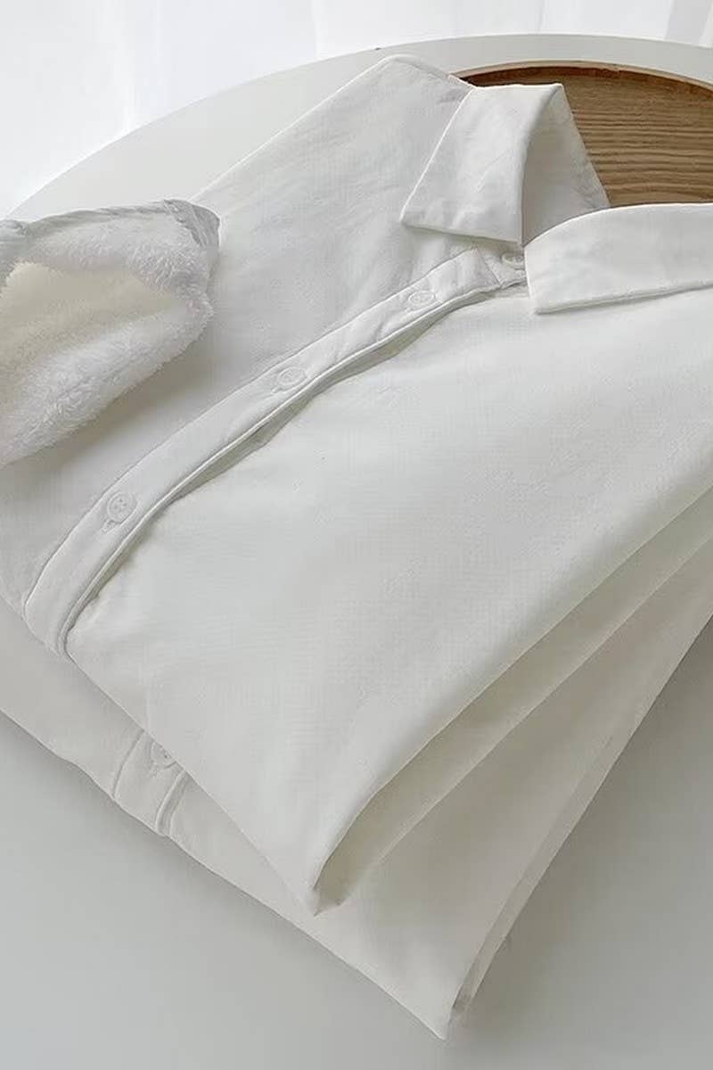 CWTSTL2246_PLUSH PURE COTTON LITERARY FRESH LONGSLEEVE SHIRT