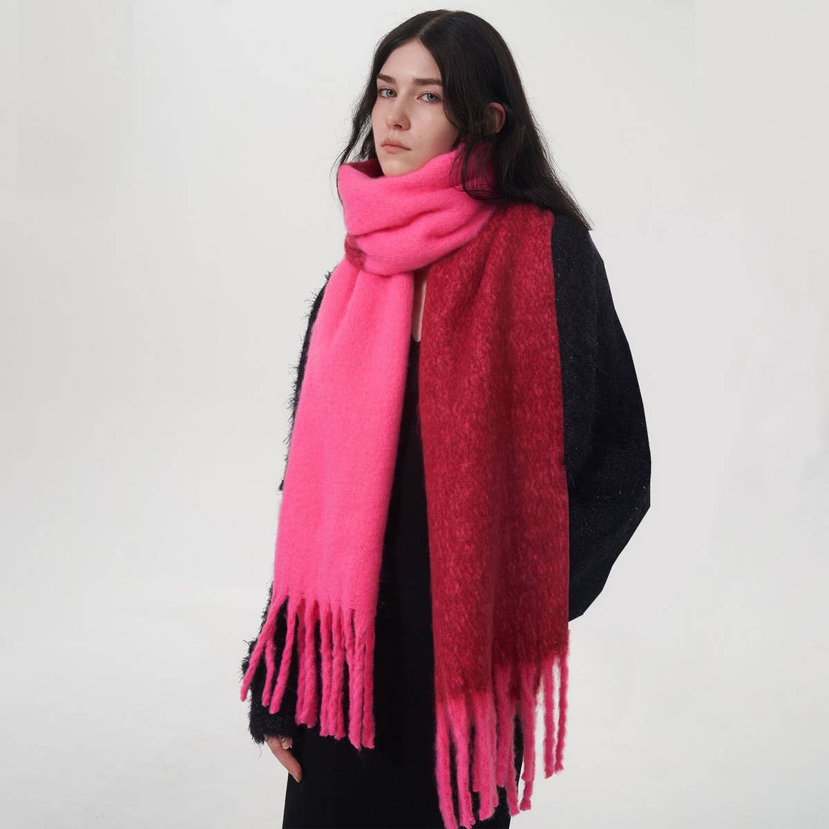 Autumn Winter Double-Color Faux Cashmere Scarf_CWASC0329