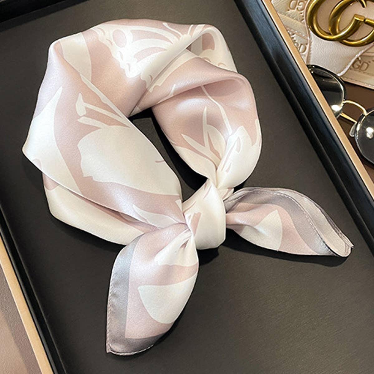 Floral Scarf for Women, Elegant Gift Square Wrap