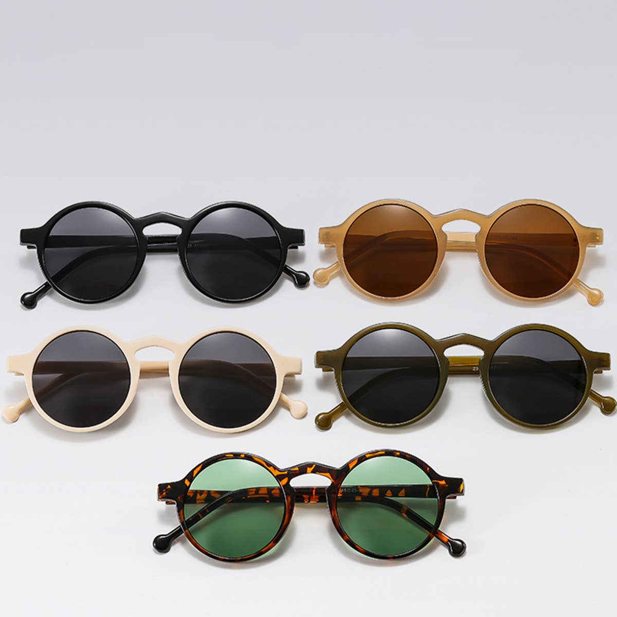 ROUND FRAME TINTED LENS FASHION GLASSES UNISEX