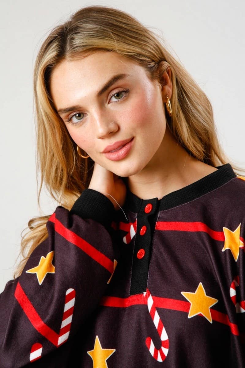 CWSTB00497_CHRISTMAS PRINT BUTTON TWO-PIECE SET